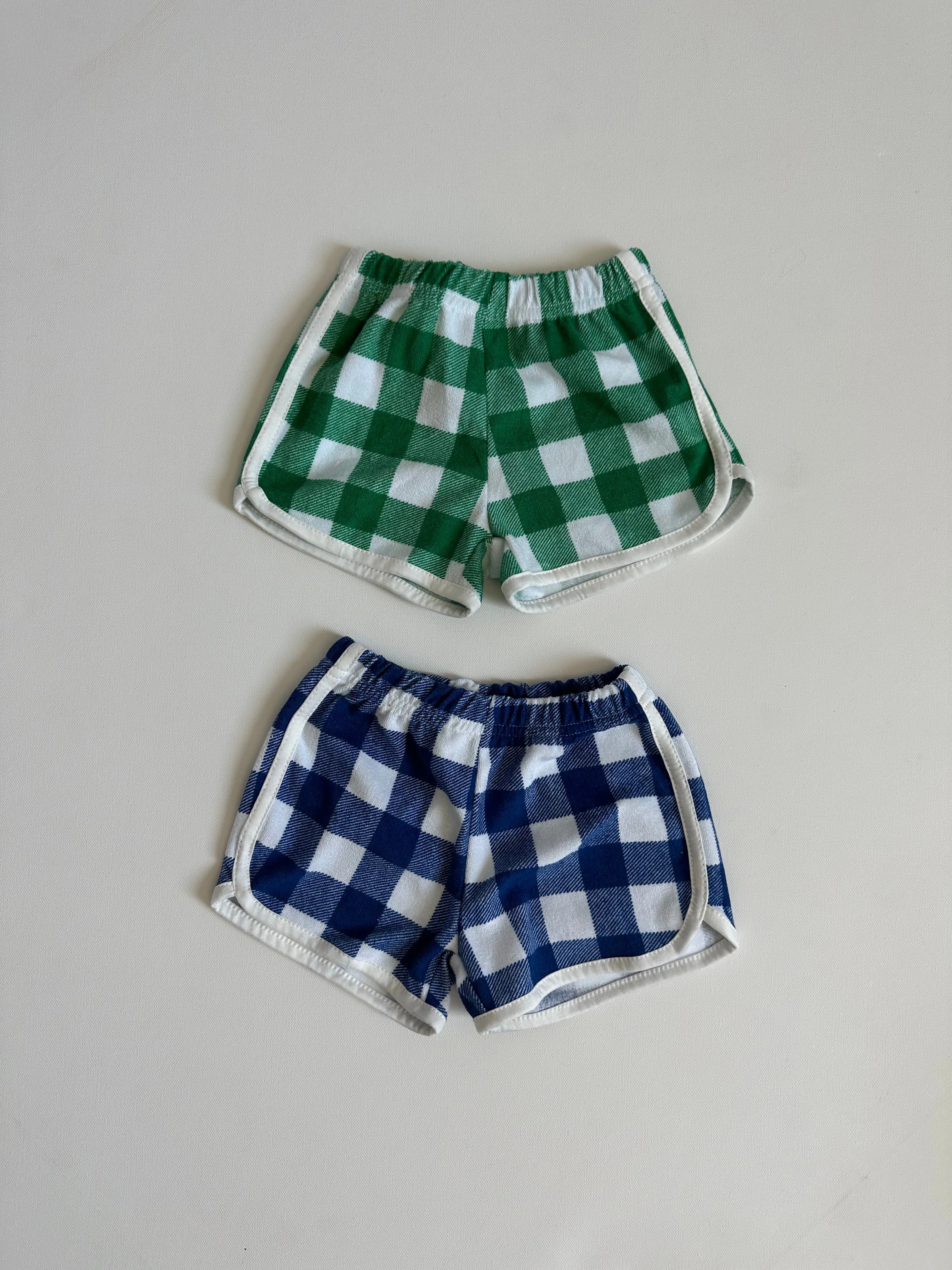 Checker Terry Track Shorts