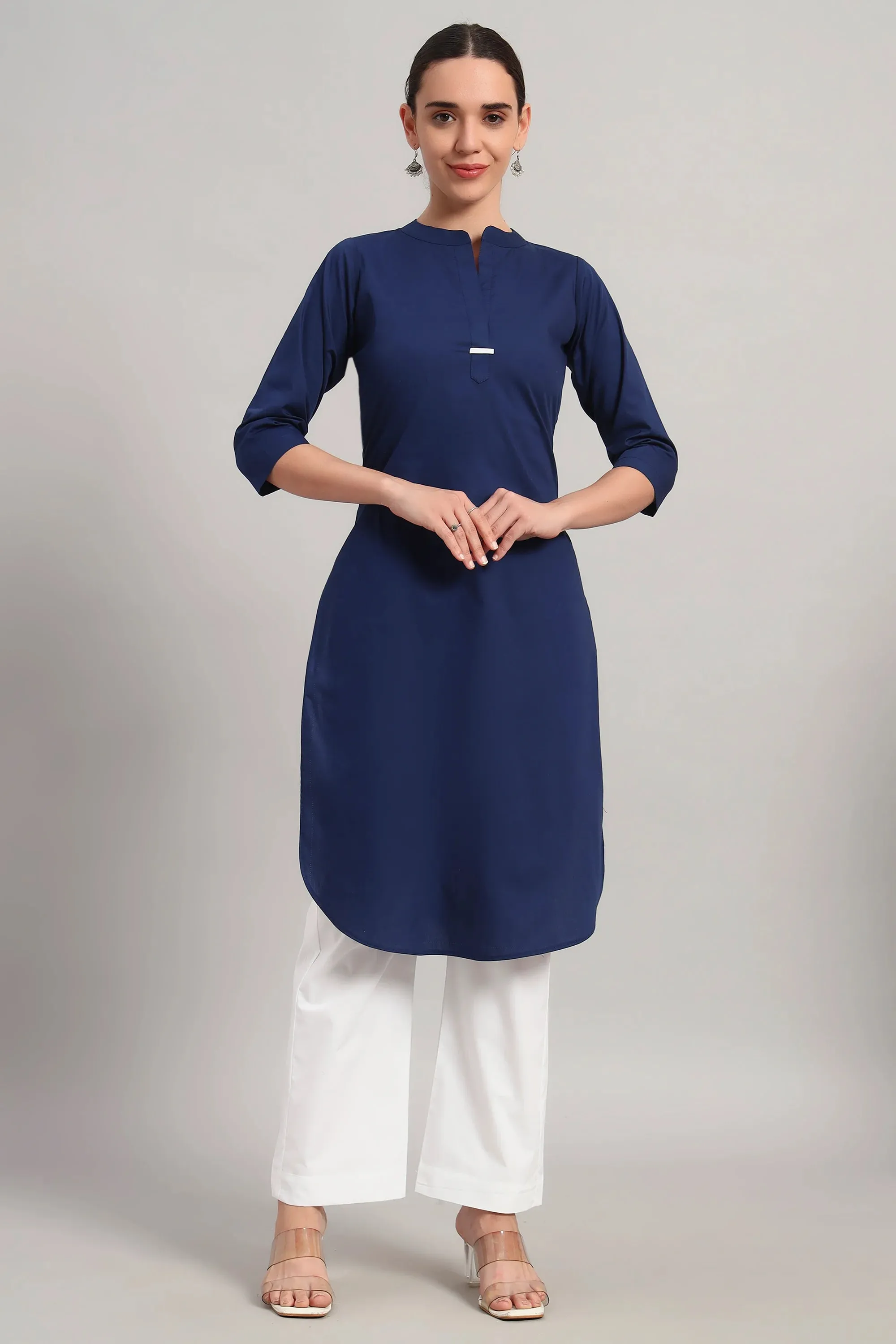 Classic Har Din, Kurta Set Blue and White