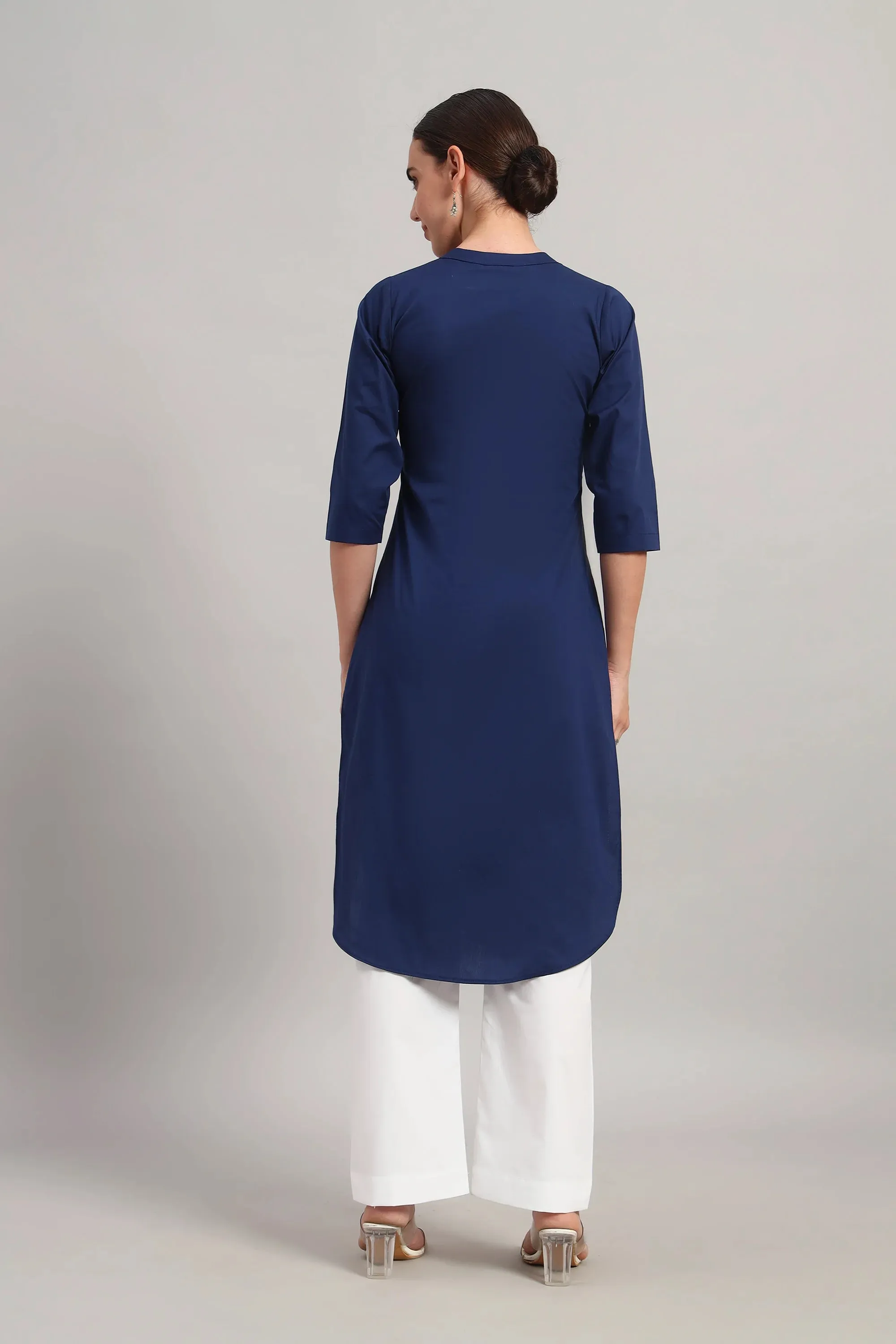 Classic Har Din, Kurta Set Blue and White