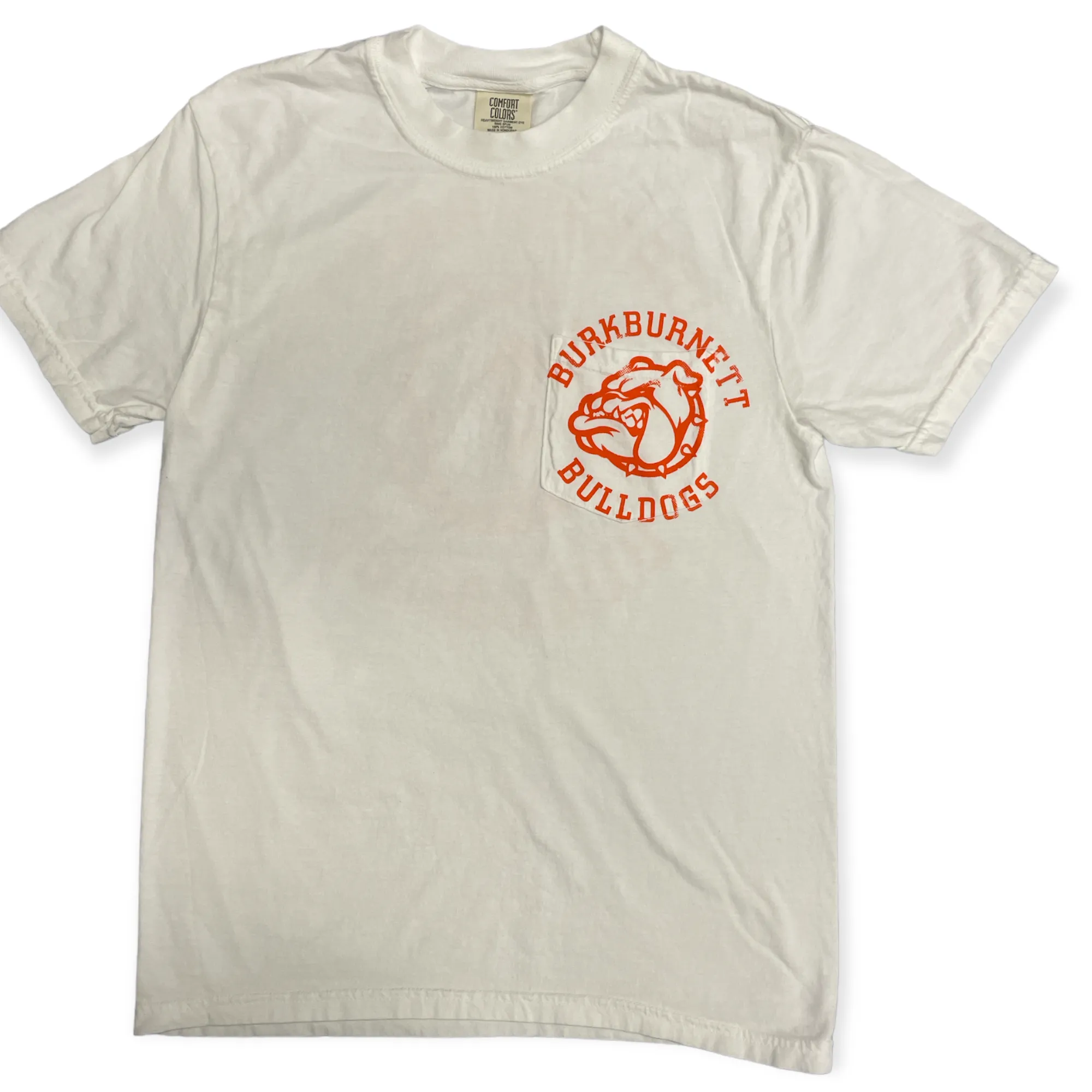 Comfort Color Retro Pocket Print Bulldog Tee