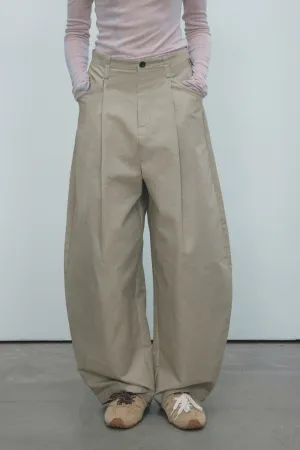 Cotton banana-shape wide-leg pants | 4 color