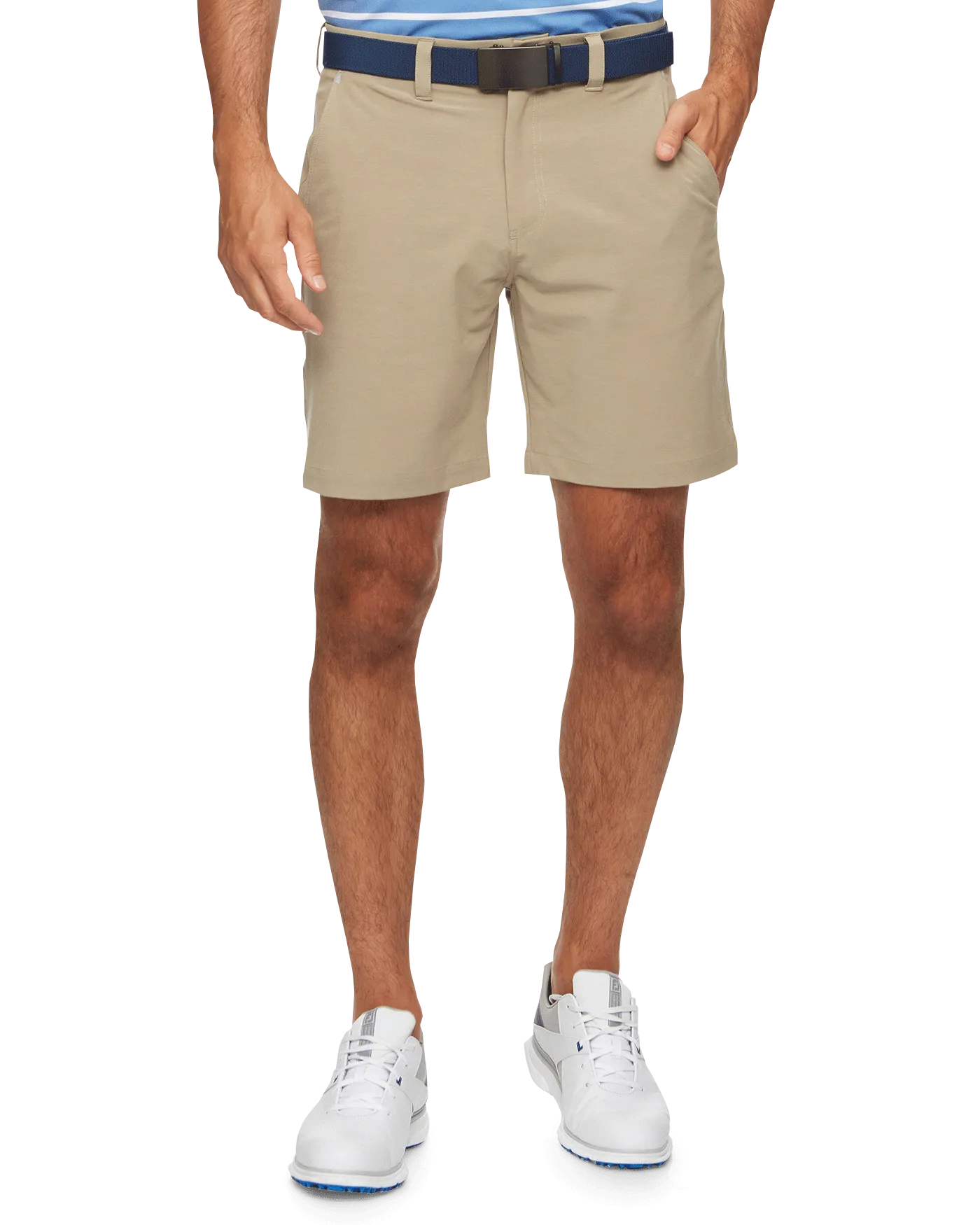 COTTON BLEND ANY-WEAR PERFORMANCE SHORT - 8" INSEAM