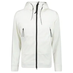 CP COMPANY SOFT SHELL GOGGLE JACKET WHITE