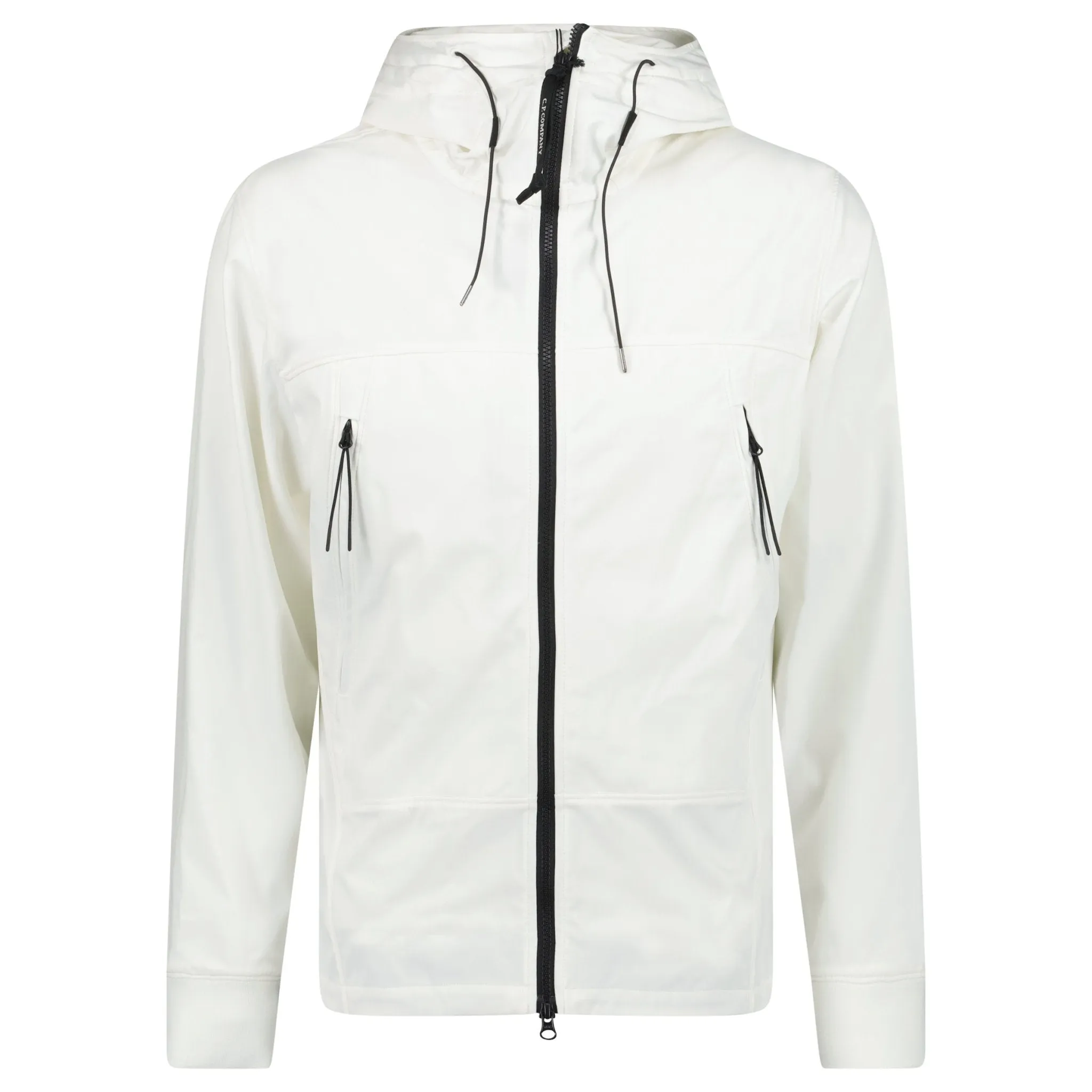 CP COMPANY SOFT SHELL GOGGLE JACKET WHITE