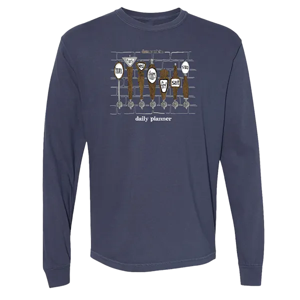 Daily Planner Men's Long Sleeve Craft Beer Tap shirt