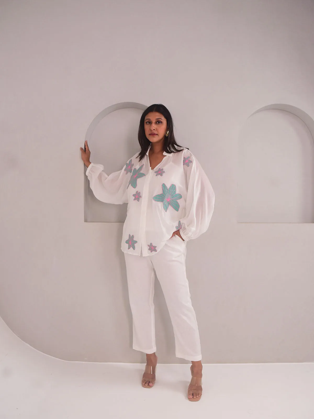 Dana Applique Modal Set - Blue
