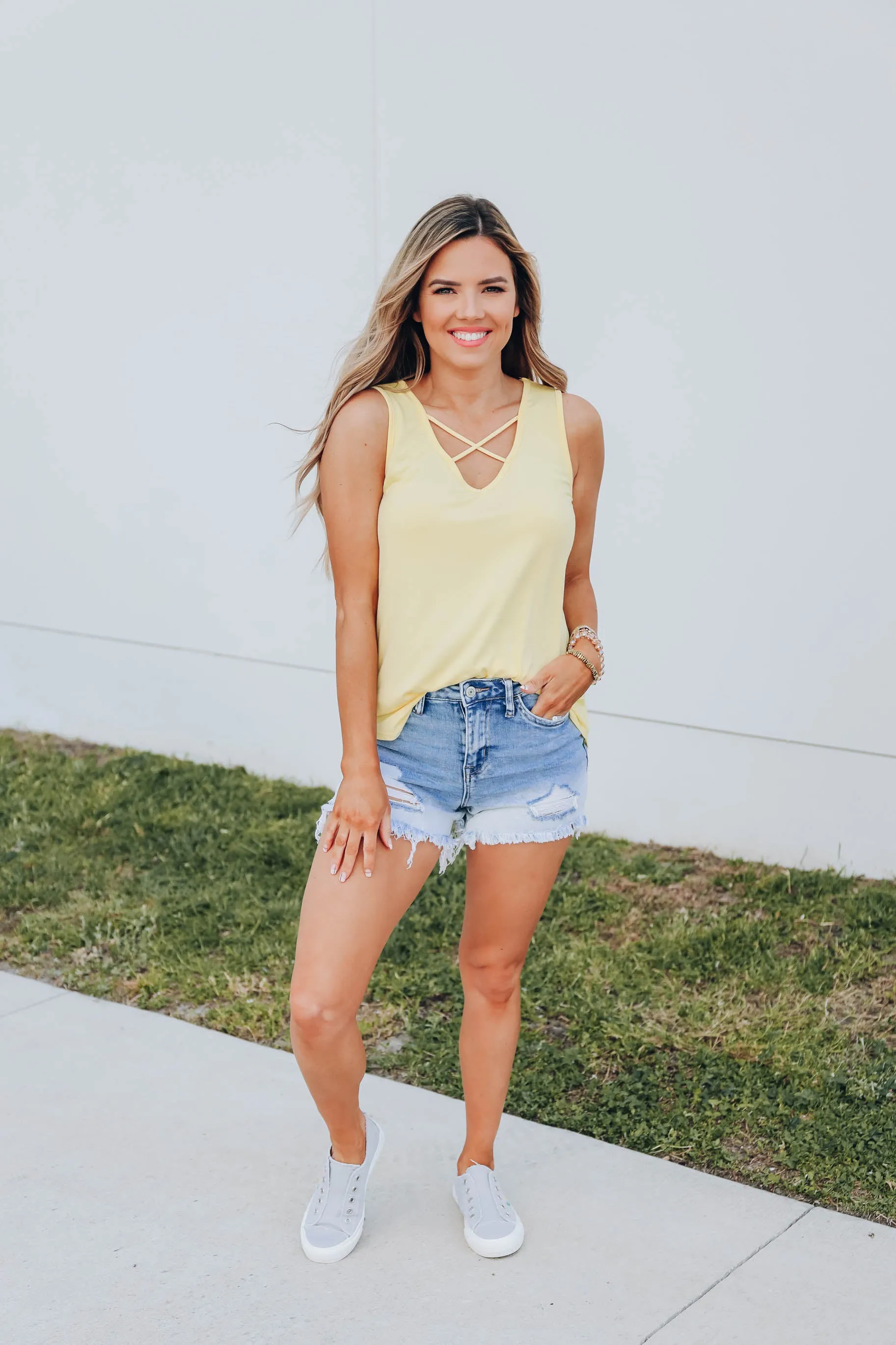 Dana Dipped Denim Shorts