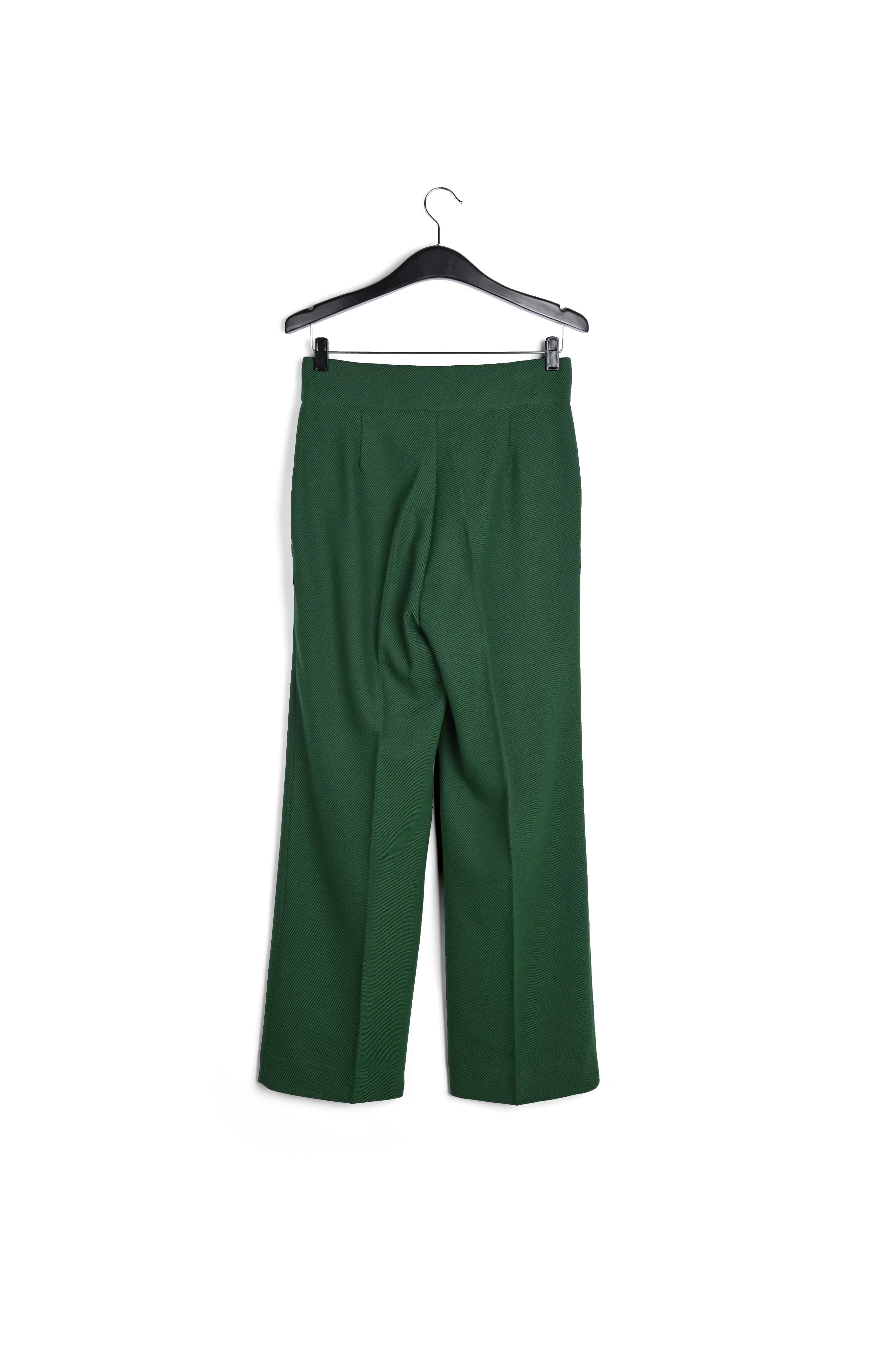 Dark green straight-leg pants