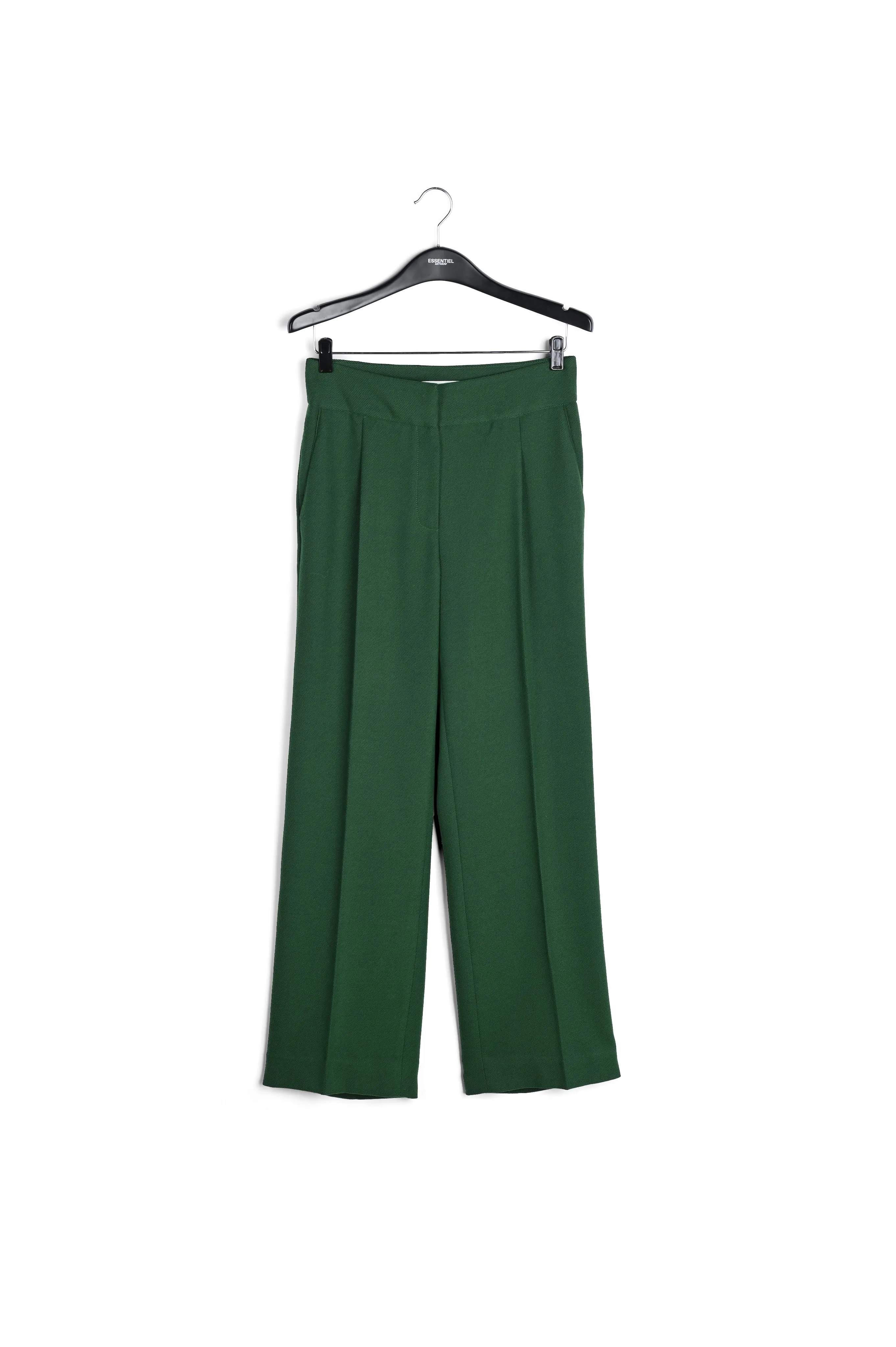 Dark green straight-leg pants