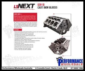 Dart LS NEXT Chevrolet LS Gen III Iron Block – 4.000-4.125 In. Bore, 9.240-9.450 In. Deck