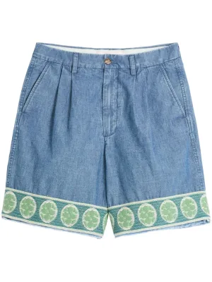 Denim cotton shorts