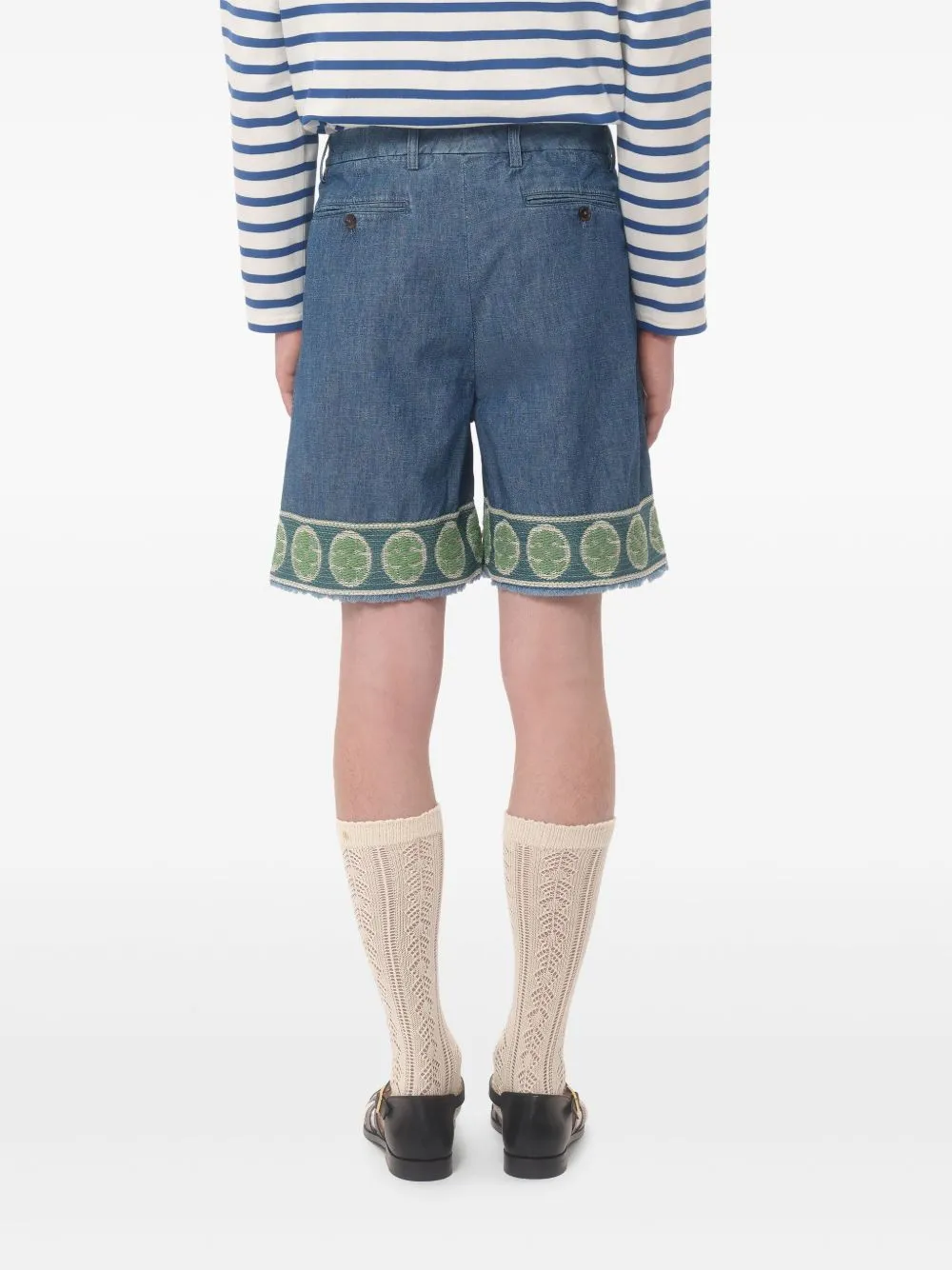 Denim cotton shorts