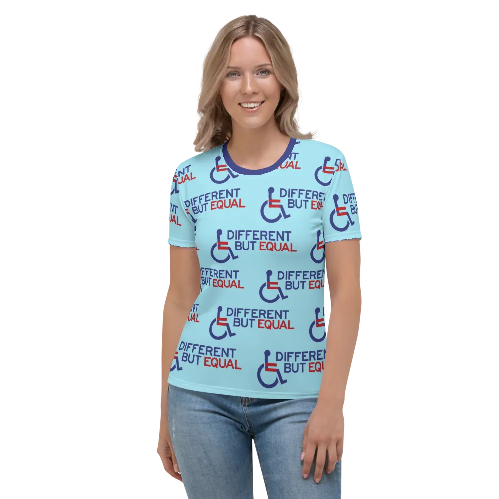 Different but Equal (Disability Equality Logo) Women's Crew Neck T-shirt