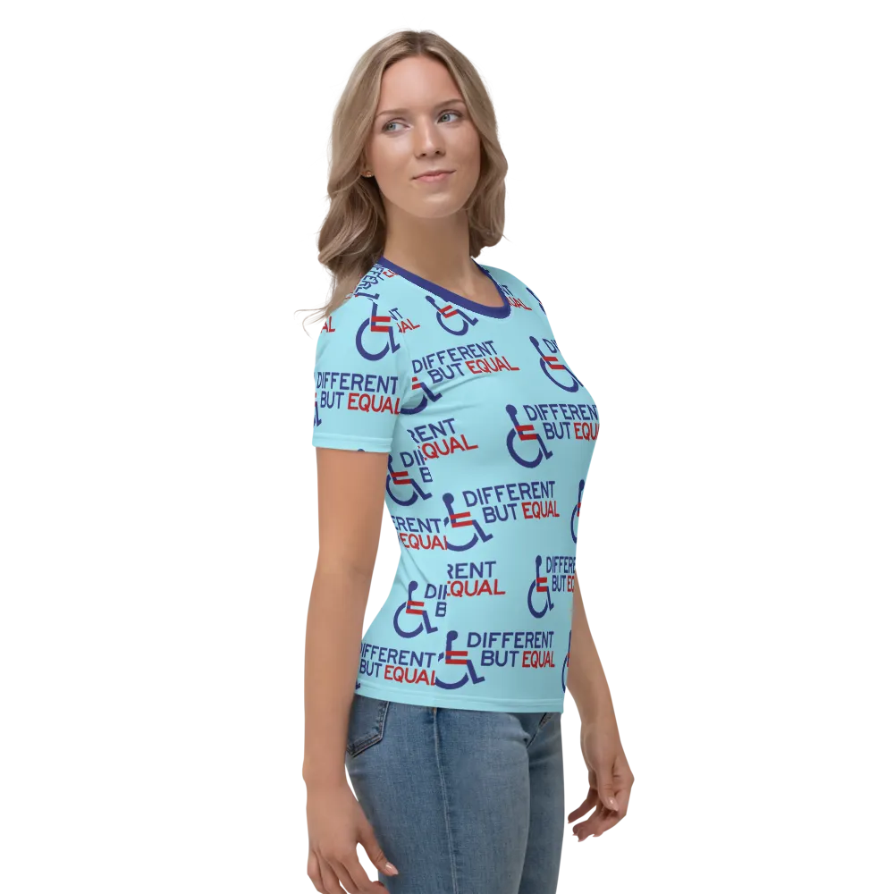 Different but Equal (Disability Equality Logo) Women's Crew Neck T-shirt