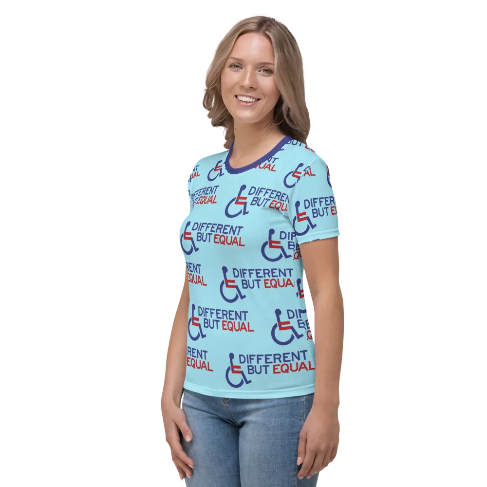 Different but Equal (Disability Equality Logo) Women's Crew Neck T-shirt