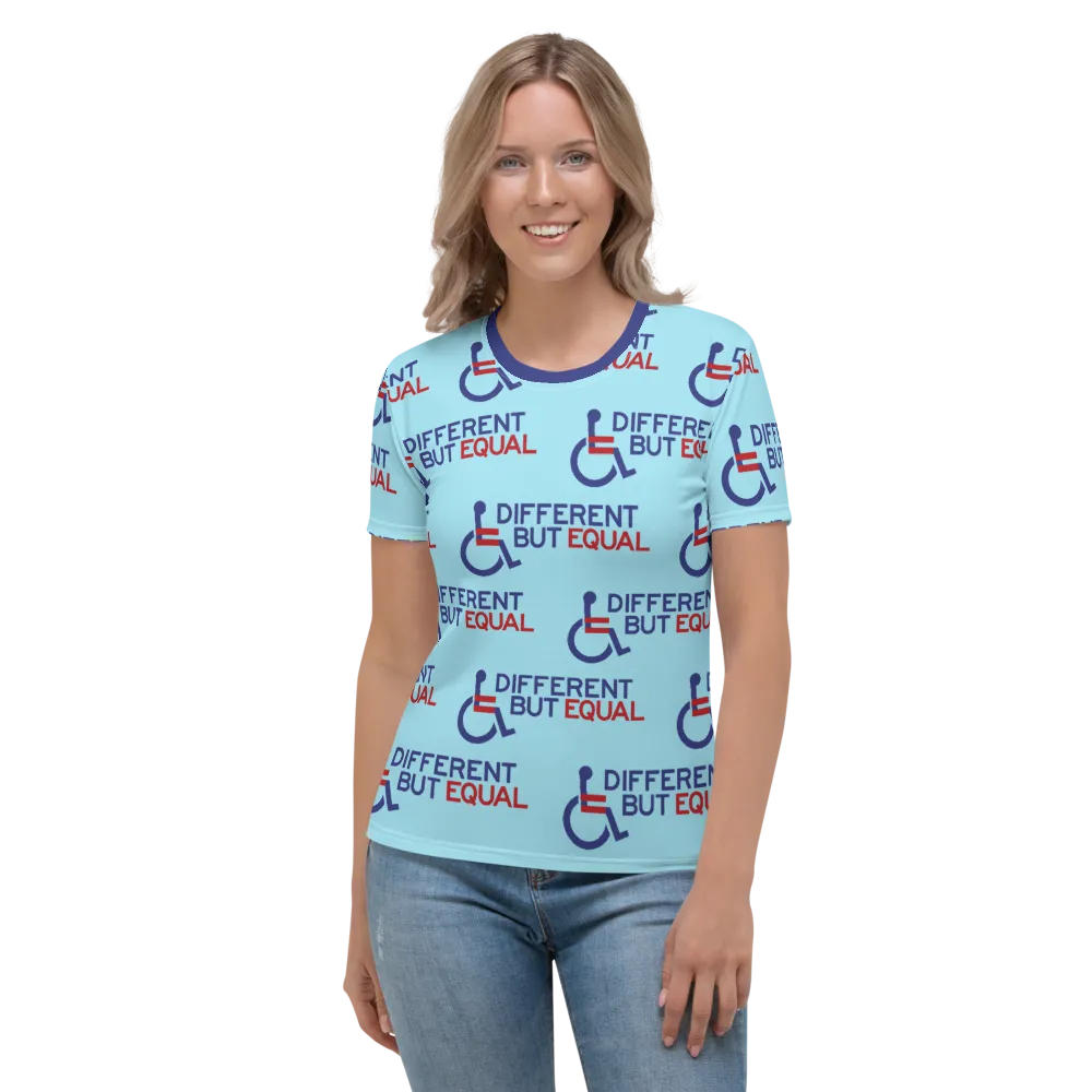 Different but Equal (Disability Equality Logo) Women's Crew Neck T-shirt