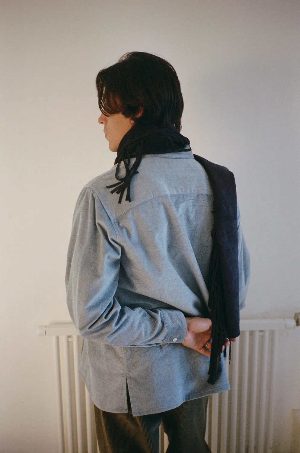 DIMITRIO ZIP SHIRT, LIGHT BALTICO