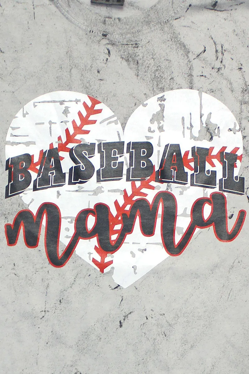 Distressed Heart Baseball Mama Comfort Colors Adult Heavyweight Color Blast Tee