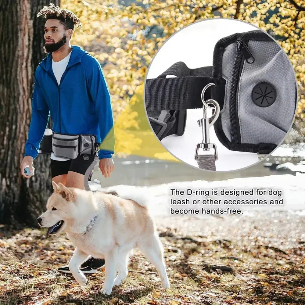 Dog Training Waist Bag with Treat and Water Bowl Pocket