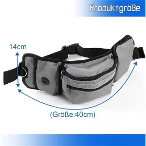 Dog Training Waist Bag with Treat and Water Bowl Pocket