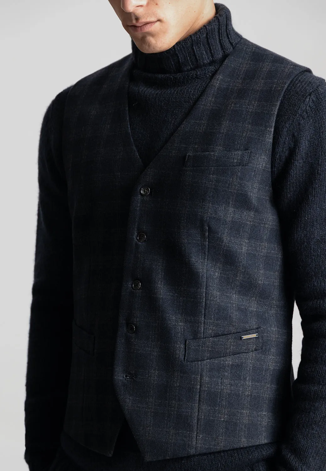 DSTREZZED TRAVEL CHECK GILET 121232