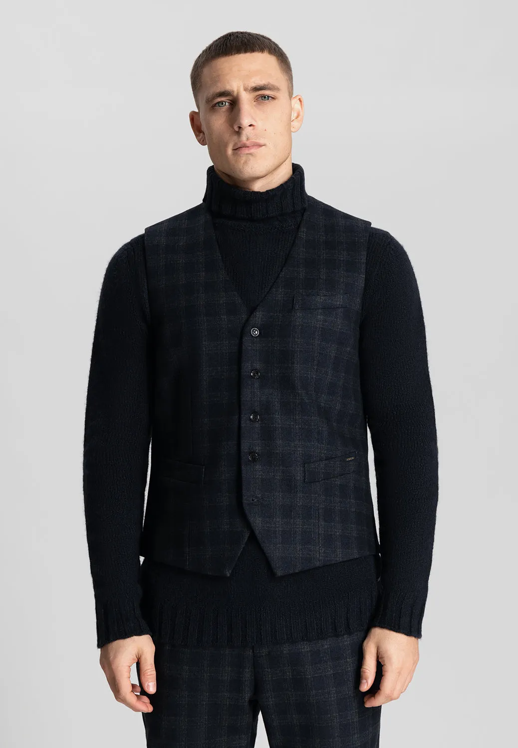 DSTREZZED TRAVEL CHECK GILET 121232