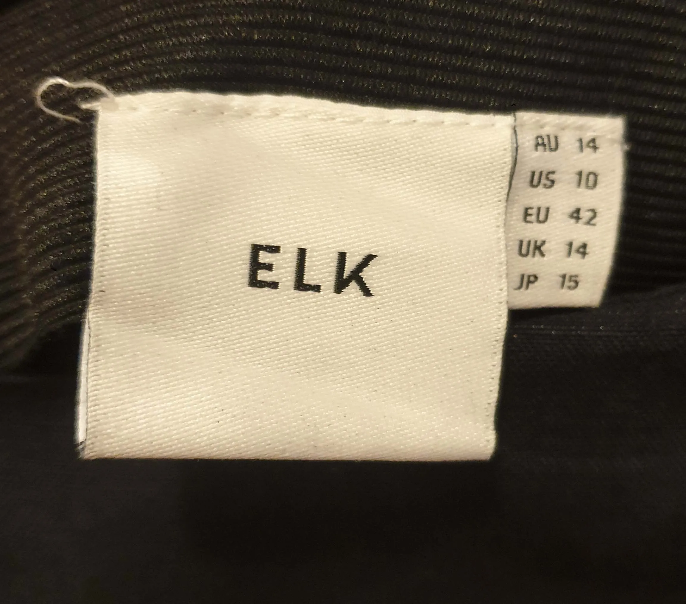 Elk black 100% linen wide leg pants with metallic sheen size 14