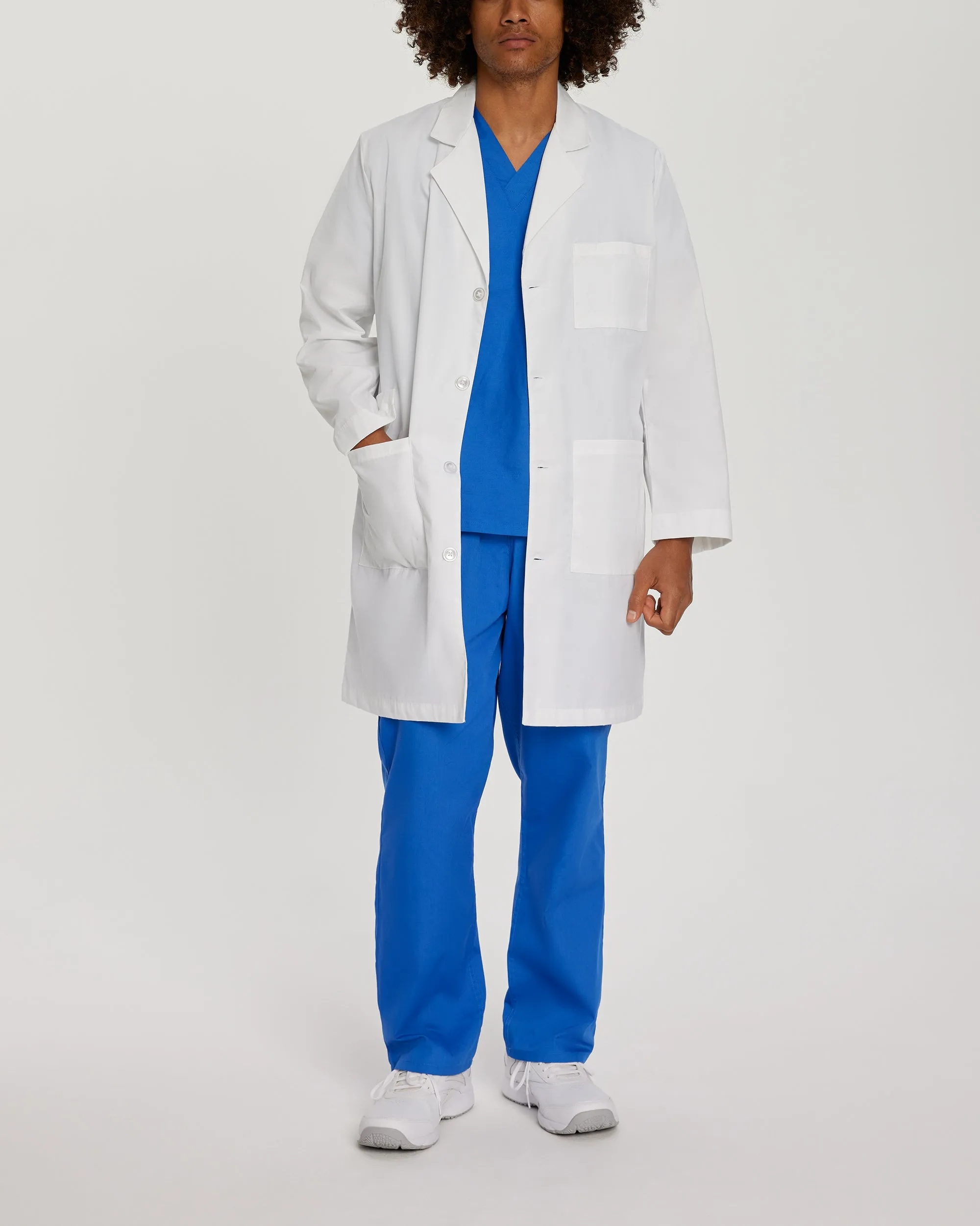 Essential Lab Coats 3187 Unisex 3 Pocket Full Length White Coat White
