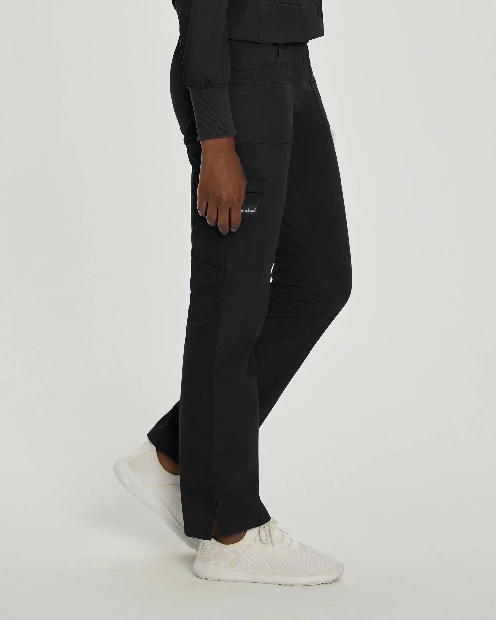 Essentials 8380 Women's Cargo Scrub Pants Black