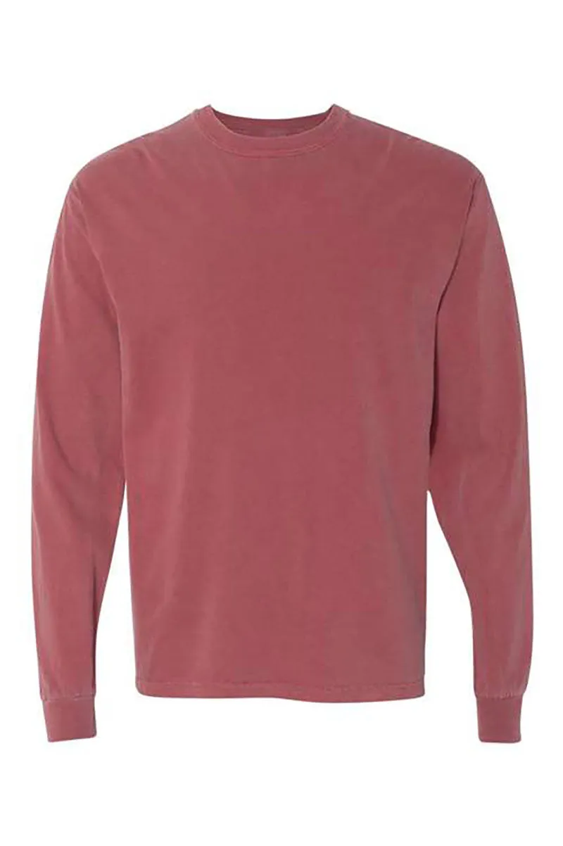 Fall Vibes Floral Coquette Comfort Colors Heavyweight Long Sleeve T-Shirt