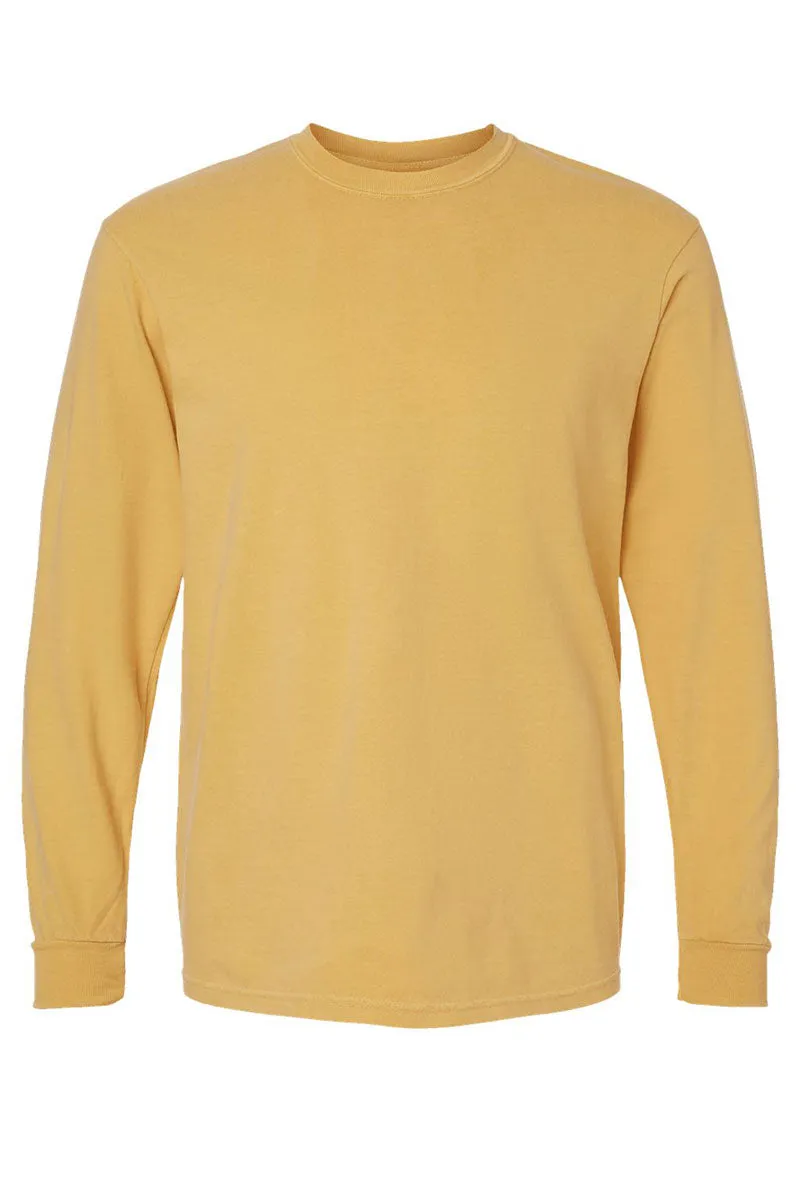 Fall Vibes Floral Coquette Comfort Colors Heavyweight Long Sleeve T-Shirt