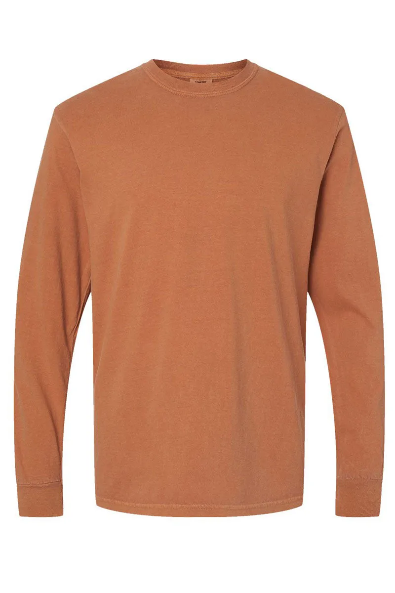 Fall Vibes Floral Coquette Comfort Colors Heavyweight Long Sleeve T-Shirt
