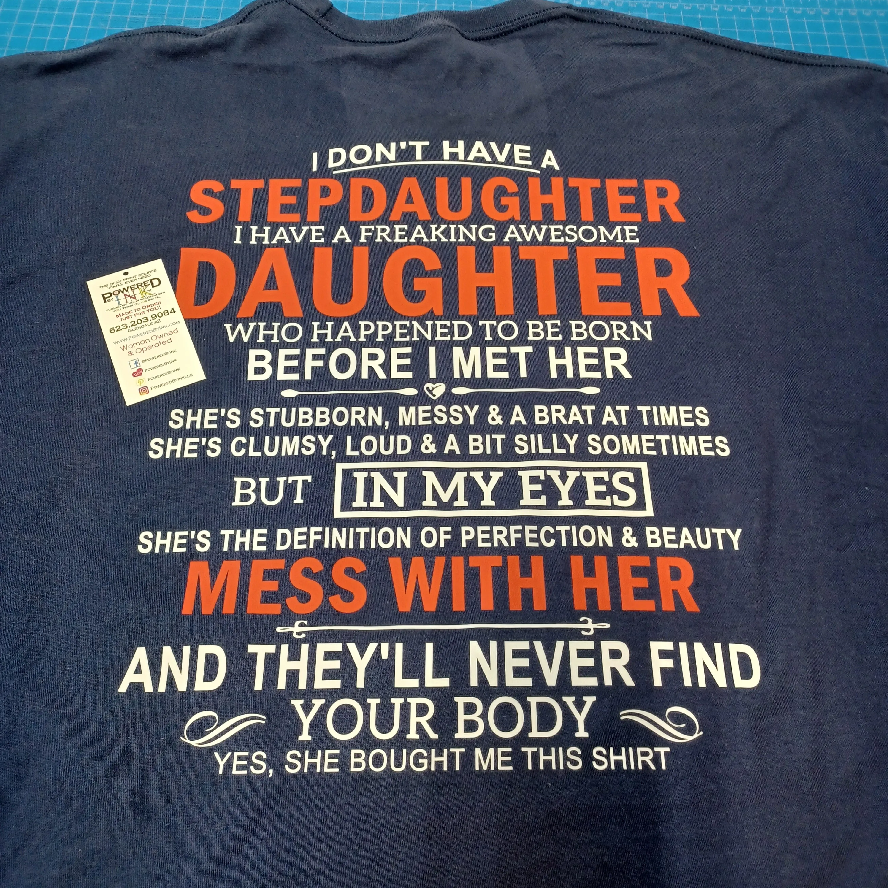 Father's Day Shirt - Freaking Awesome Daughter - Stepdaughter