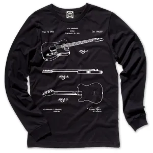 Fender Guitar Patent Men's Long Sleeve Tee