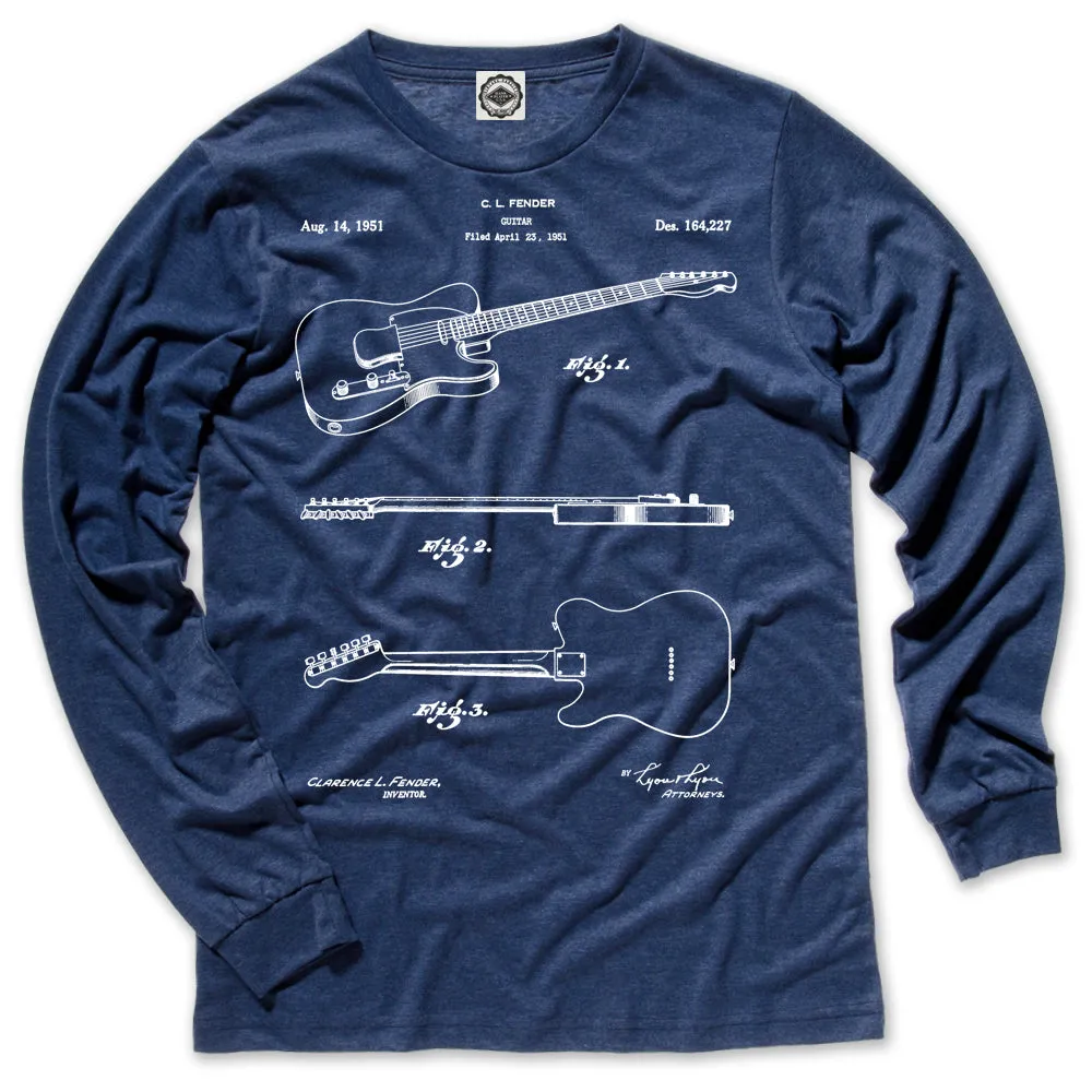 Fender Guitar Patent Men's Long Sleeve Tee