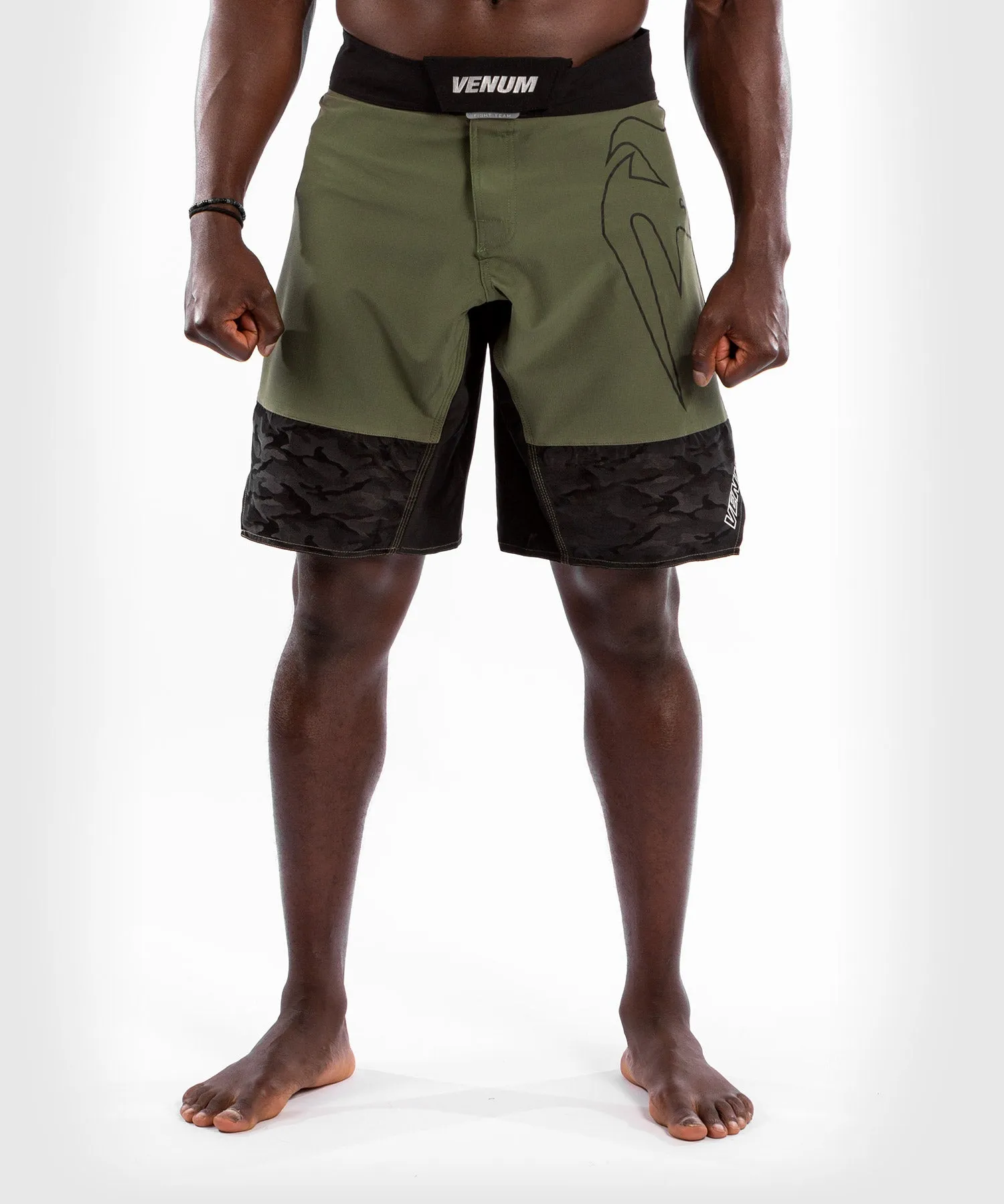 Fightshorts Venum LIGHT 4.0 - Kaki/Zilver