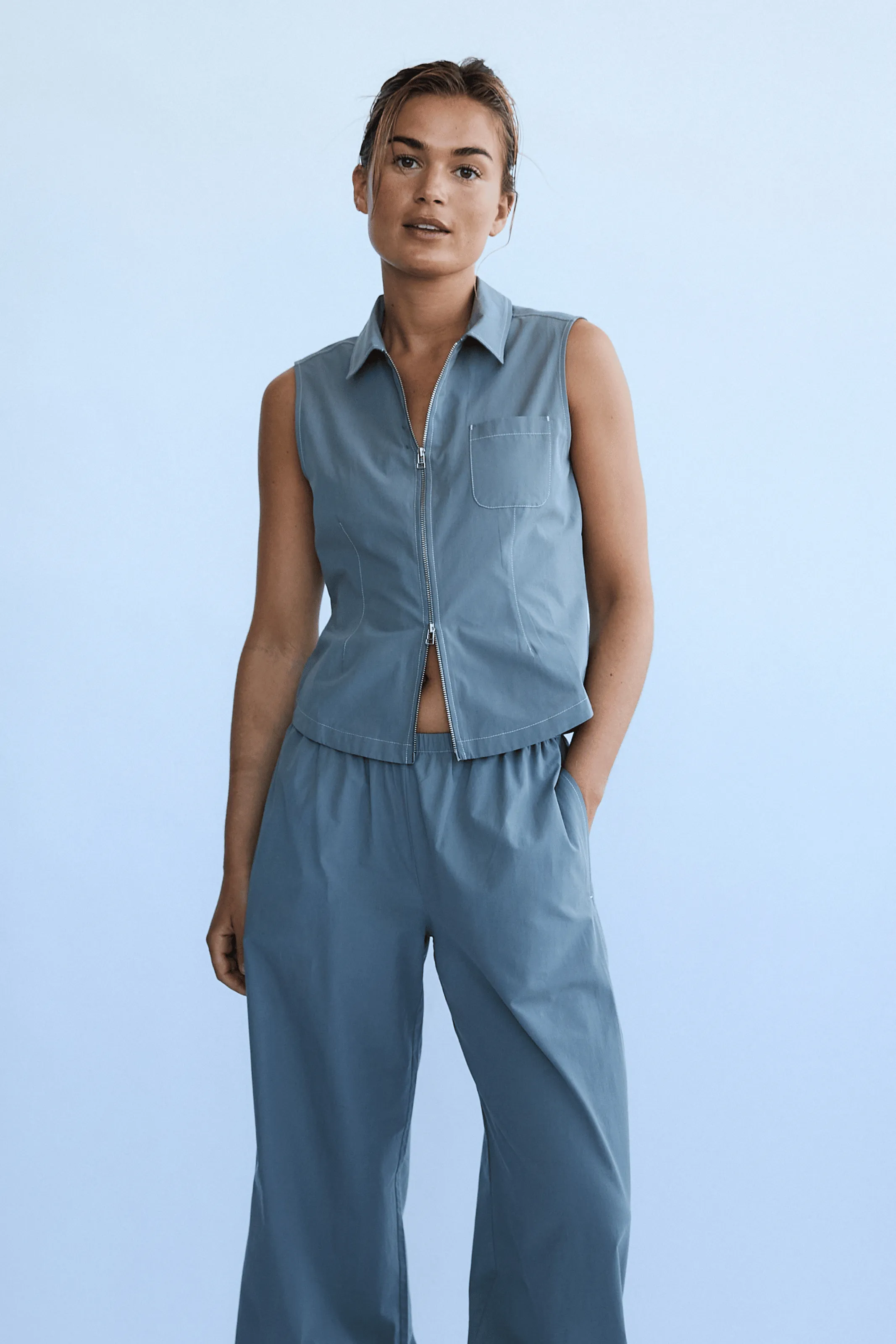 FLORA1 ZIP WAISTCOAT