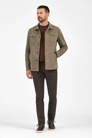 FLORENTINO STRETCH COTTON LOOSE SHIRT JACKET 222347