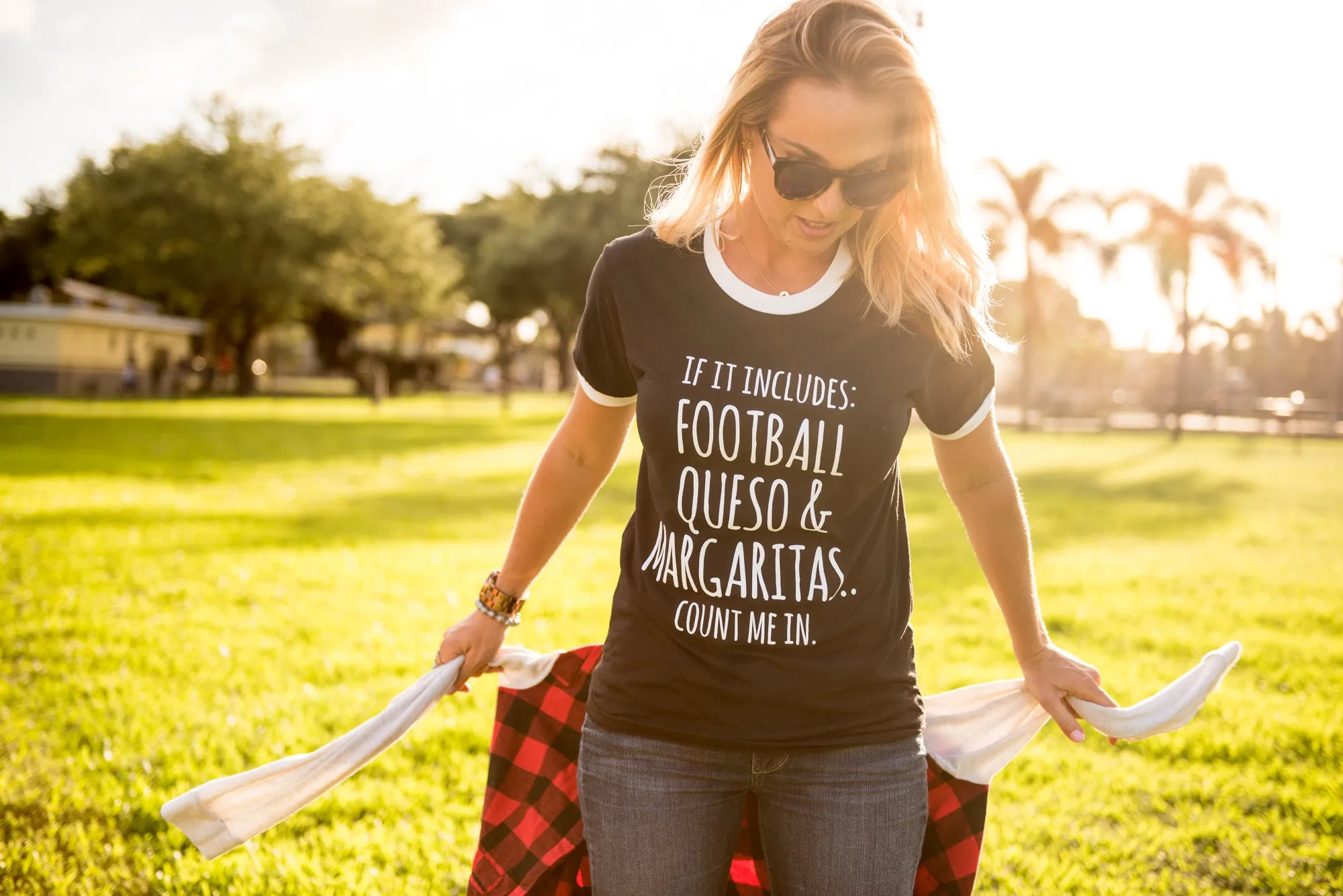Football, Queso, & Margaritas - Black