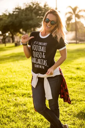 Football, Queso, & Margaritas - Black
