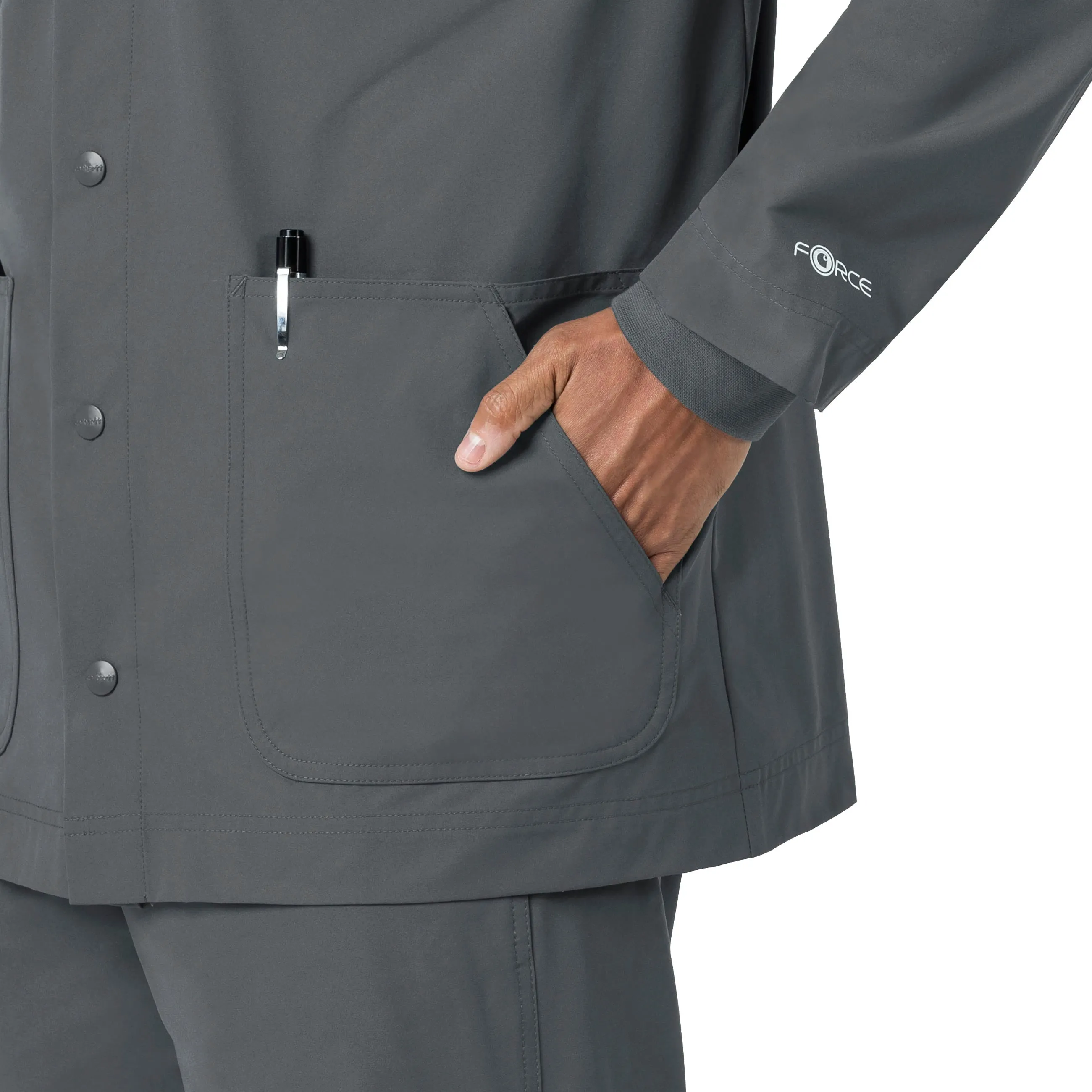 Force Essentials C85013 Unisex Chore Coat Pewter