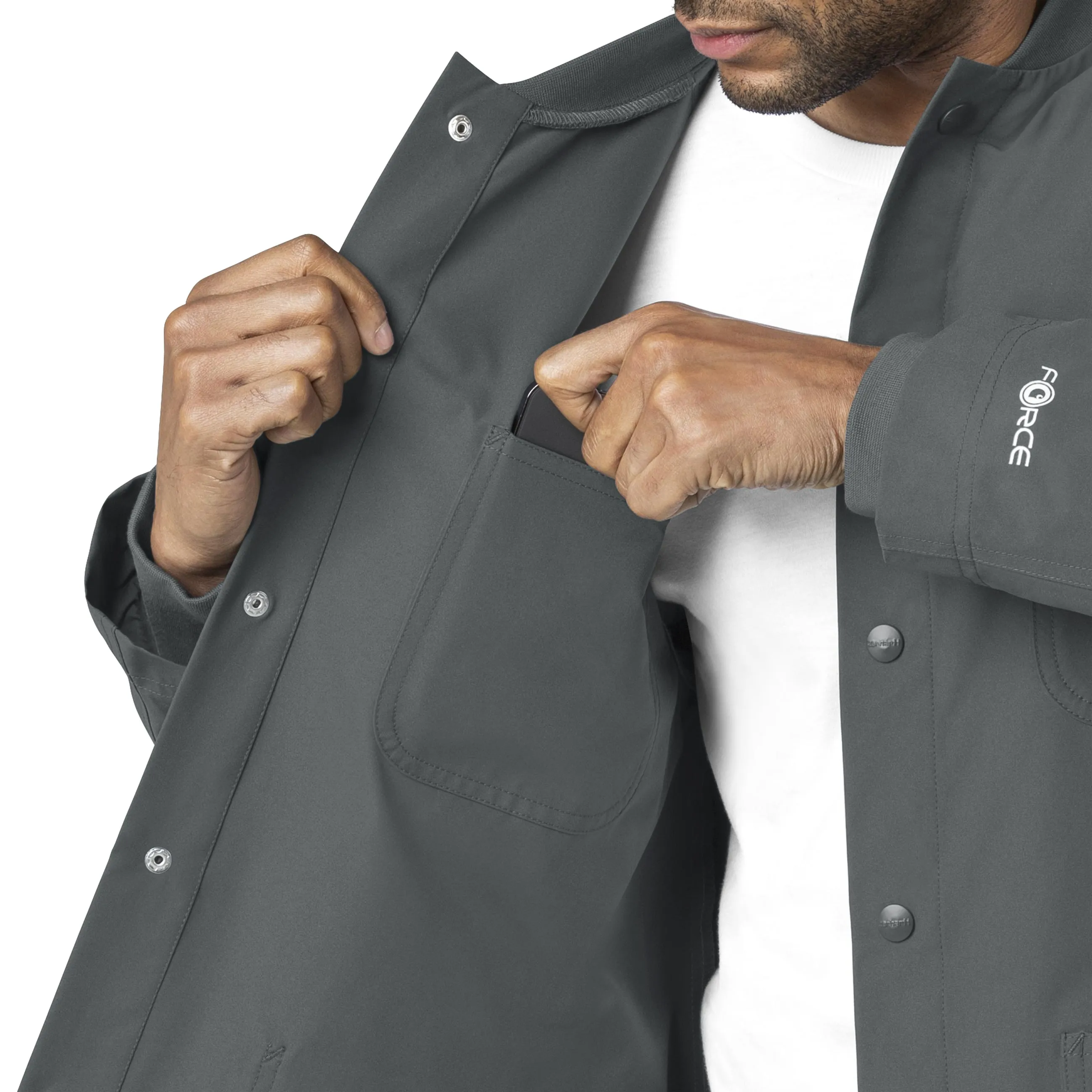 Force Essentials C85013 Unisex Chore Coat Pewter