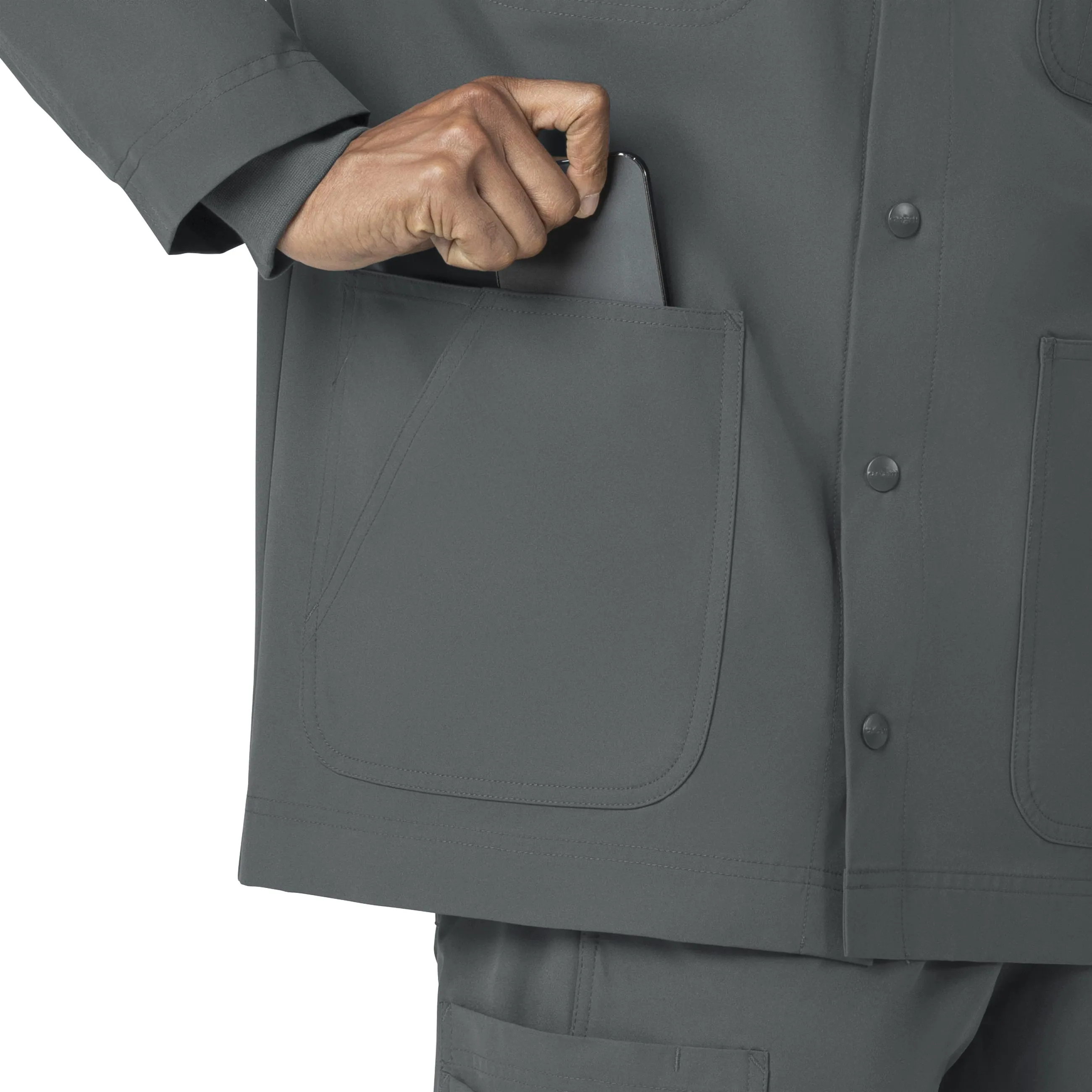 Force Essentials C85013 Unisex Chore Coat Pewter