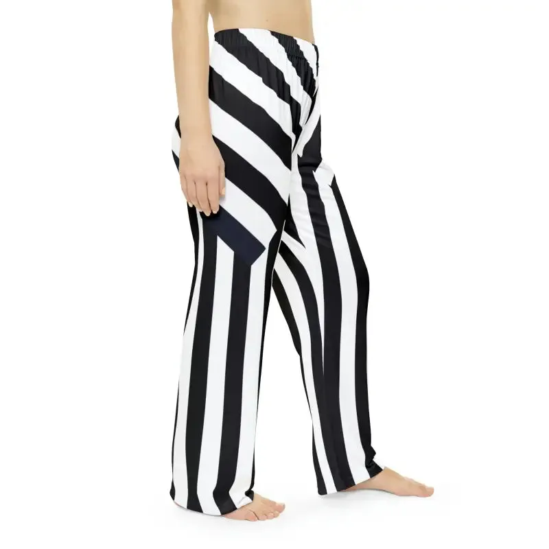 Get Comfy in Unique Black Stripes Pajama Pants