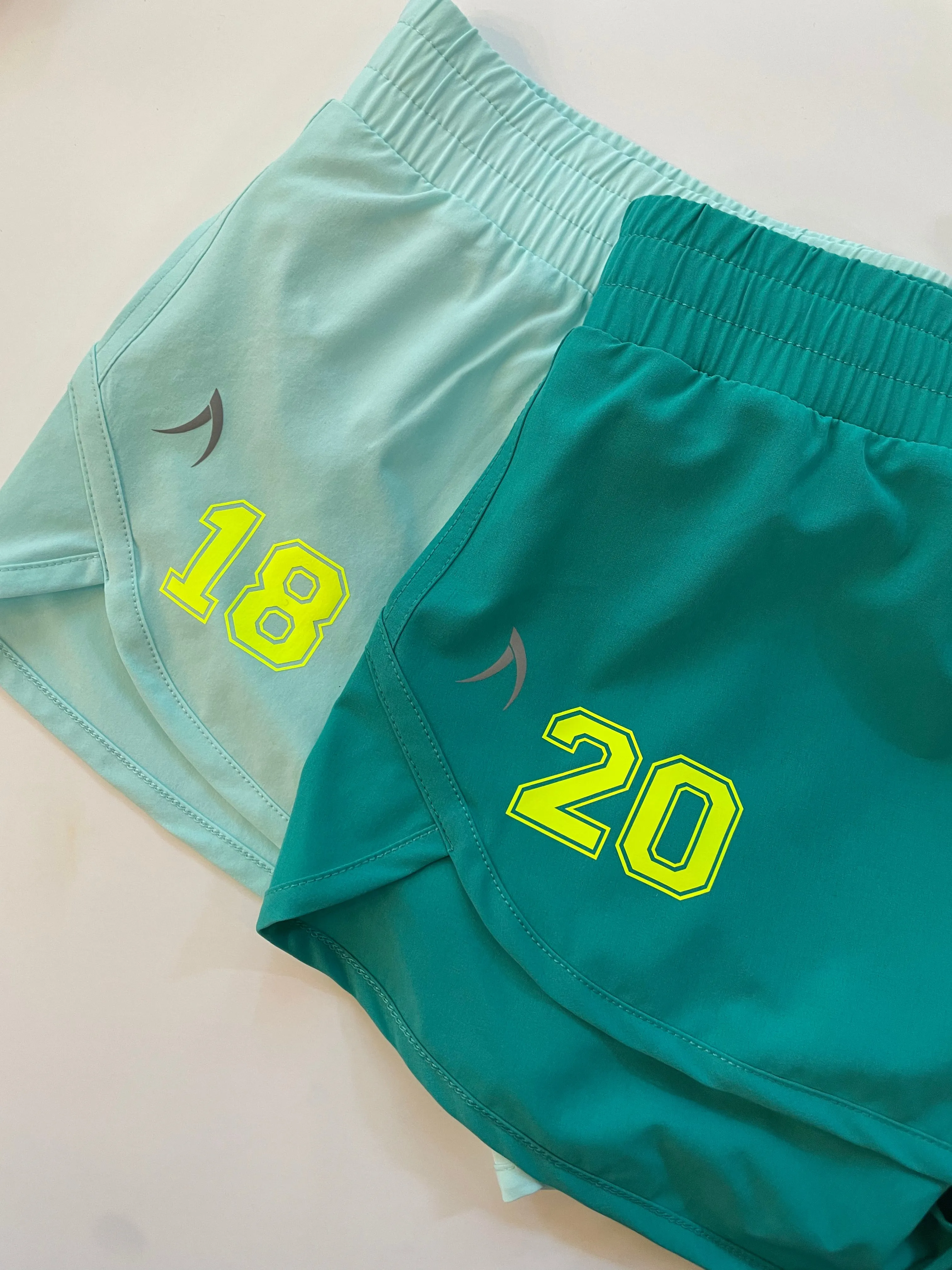 Girls Turquoise Recycled Fibre Shorts with Internal Brief