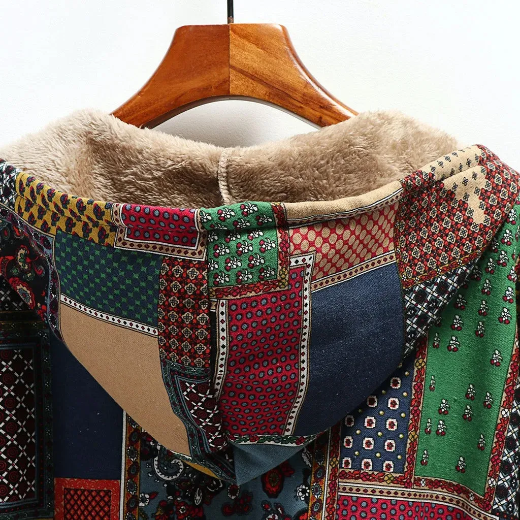 Gretchen™ | Fuzzy Patchwork Jacket