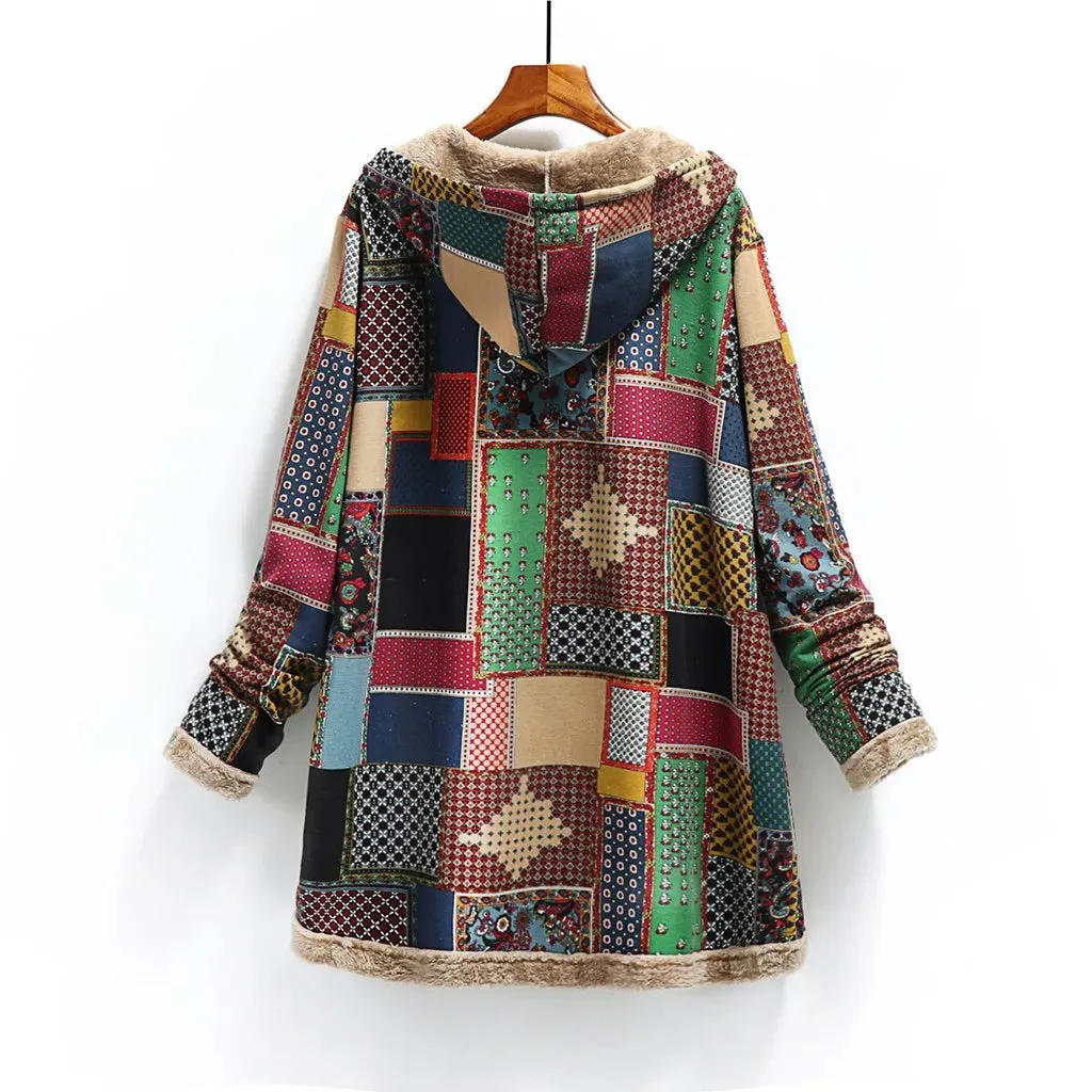 Gretchen™ | Fuzzy Patchwork Jacket