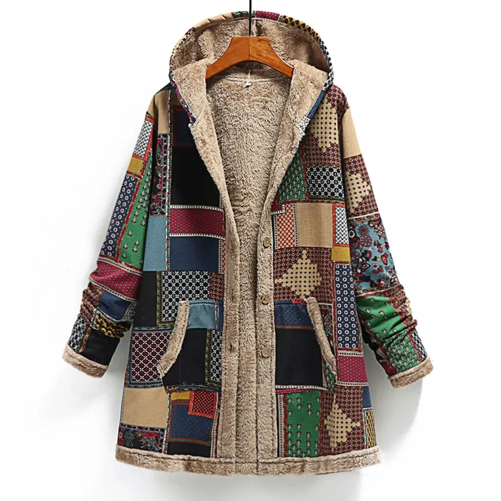 Gretchen™ | Fuzzy Patchwork Jacket