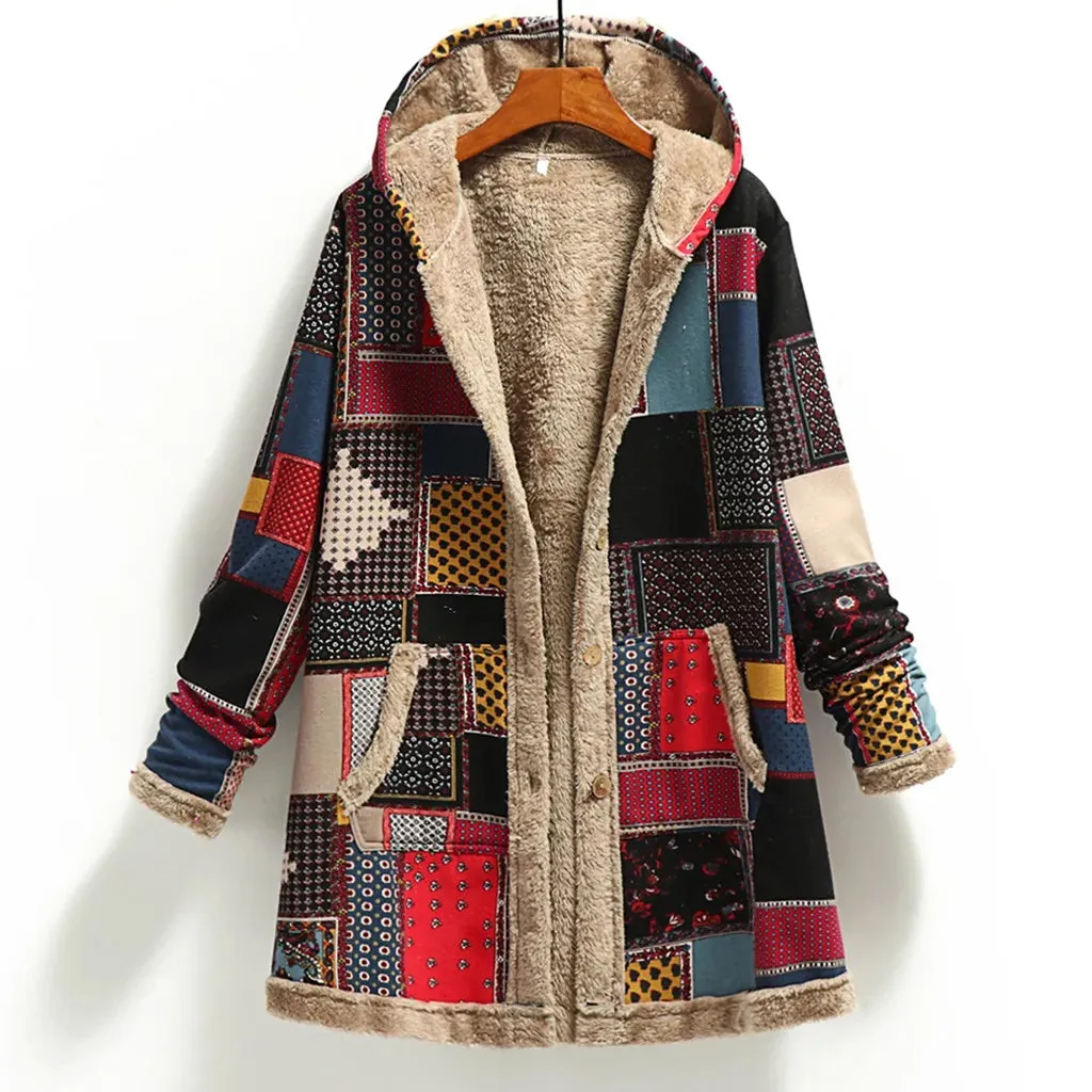 Gretchen™ | Fuzzy Patchwork Jacket