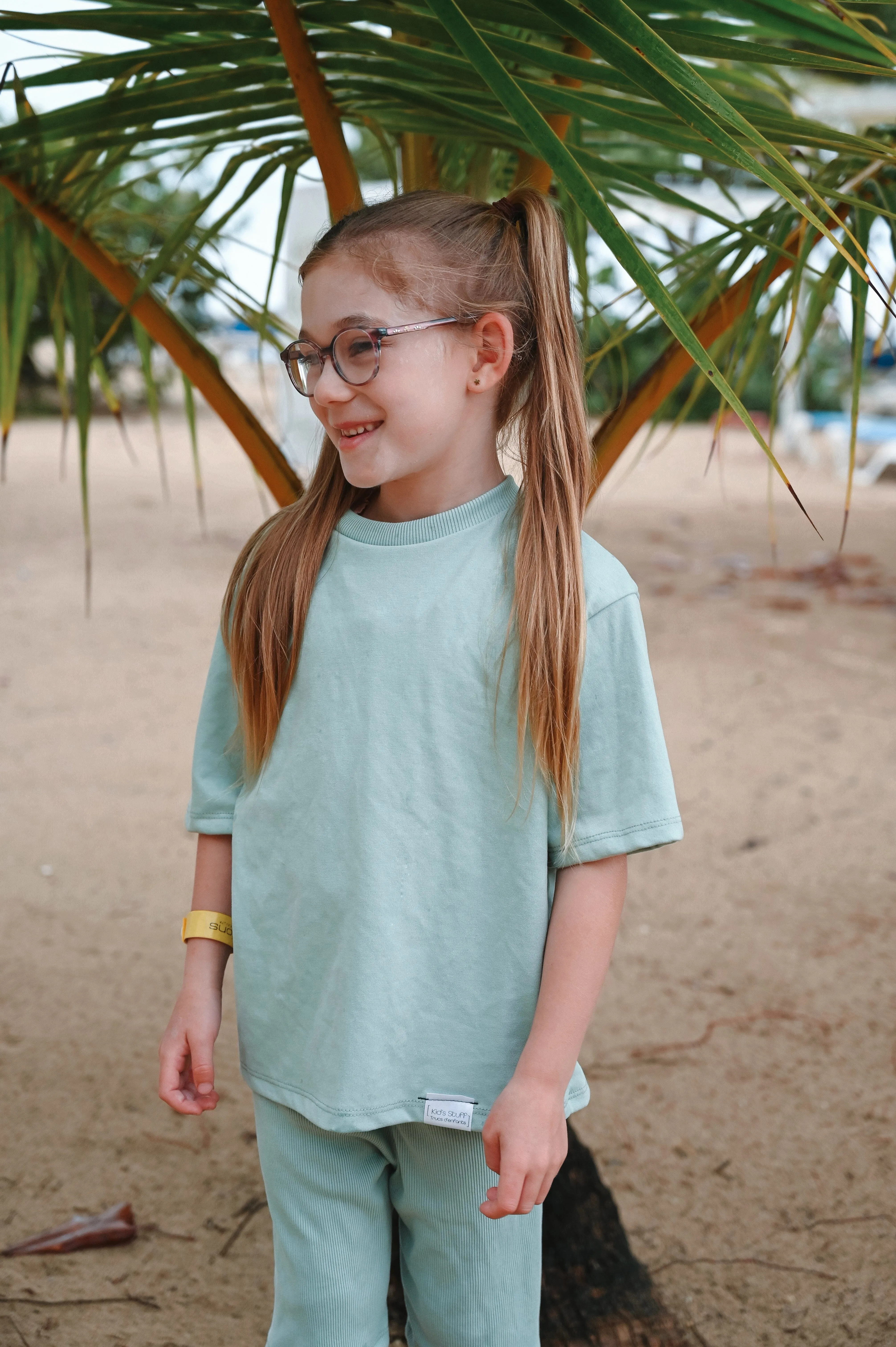 Grow With Me Biker Shorts | Minted Sage Rib